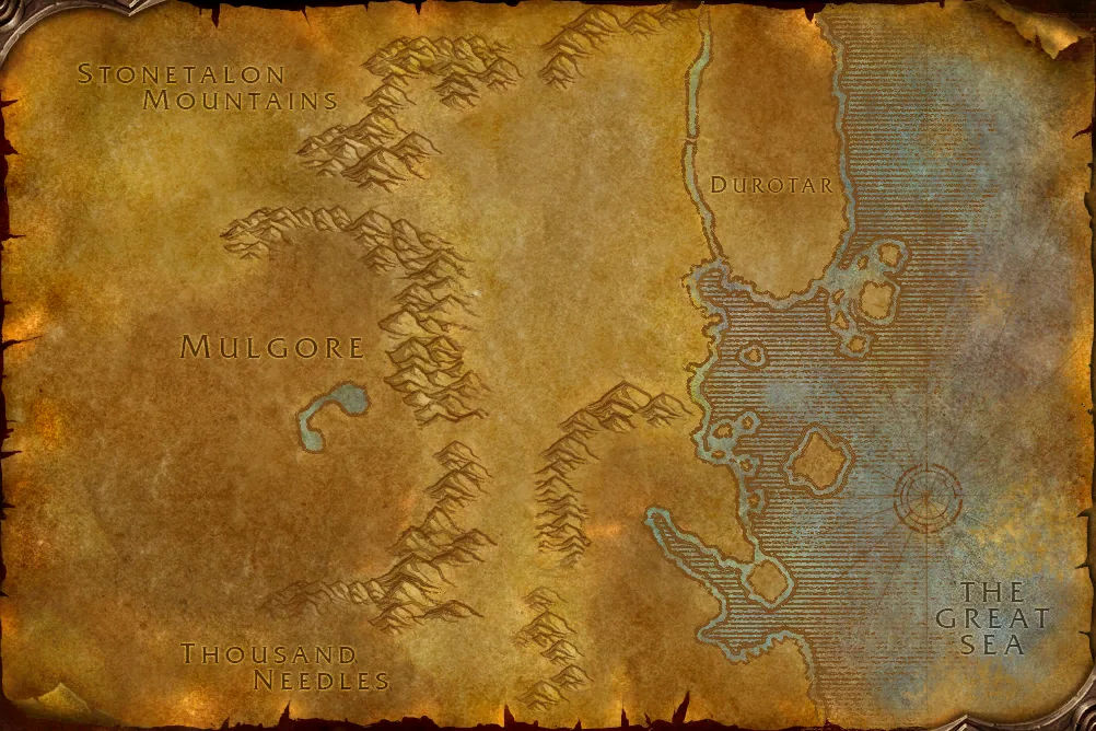 Das Brachland: Karte in WoW Forever