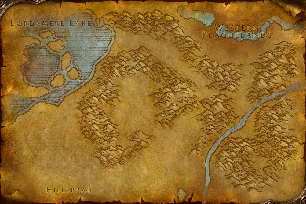 Map of Alterac Mountains in WoW Forever