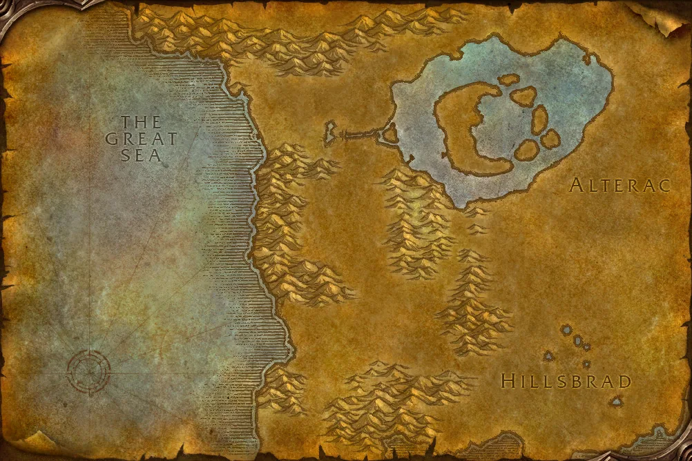 Forêt des Pins argentés : carte dans WoW Forever