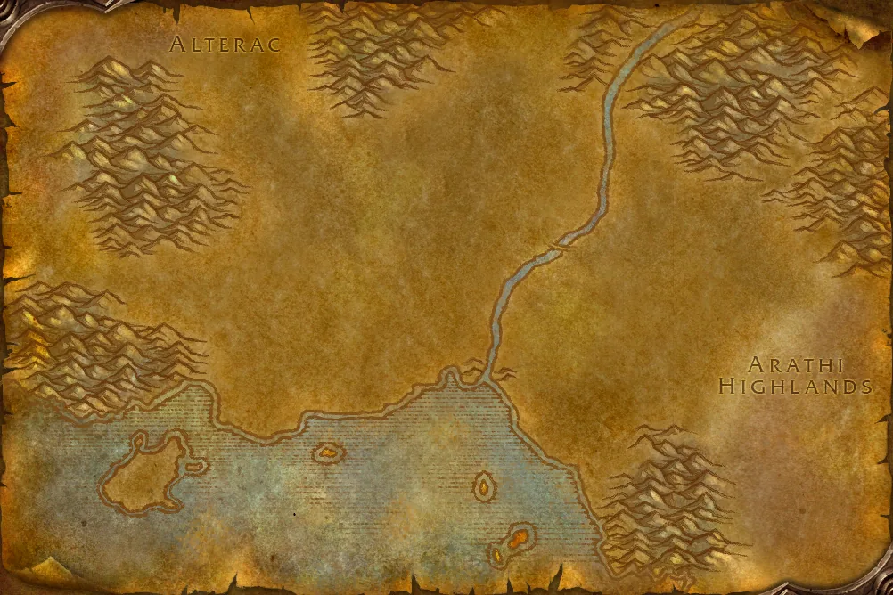 Vorgebirge von Hillsbrad: Karte in WoW Forever