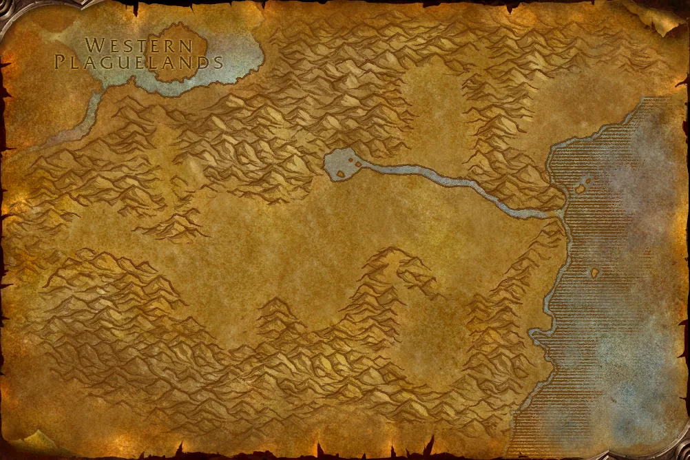 Map of The Hinterlands in WoW Forever