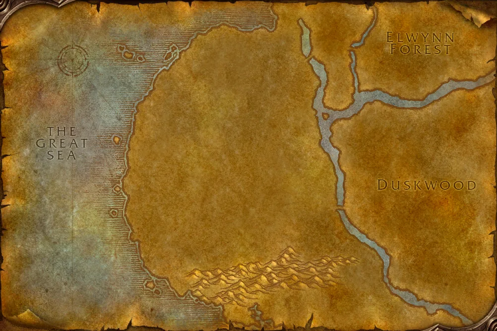 Marche de l'Ouest : carte dans WoW Forever