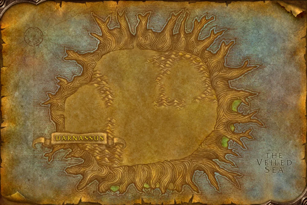 Map of Teldrassil in WoW Forever
