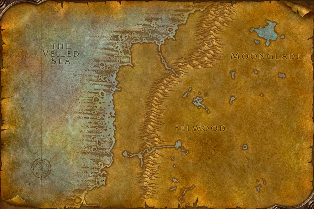 Dunkelküste: Karte in WoW Forever
