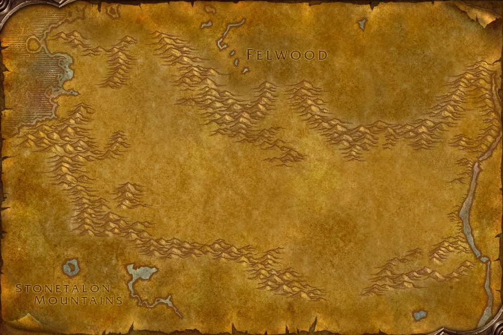 Ashenvale: Karte in WoW Forever