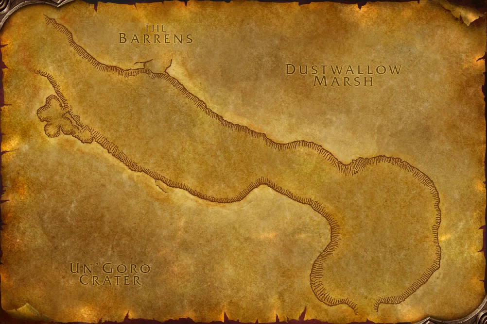 Map of Thousand Needles in WoW Forever