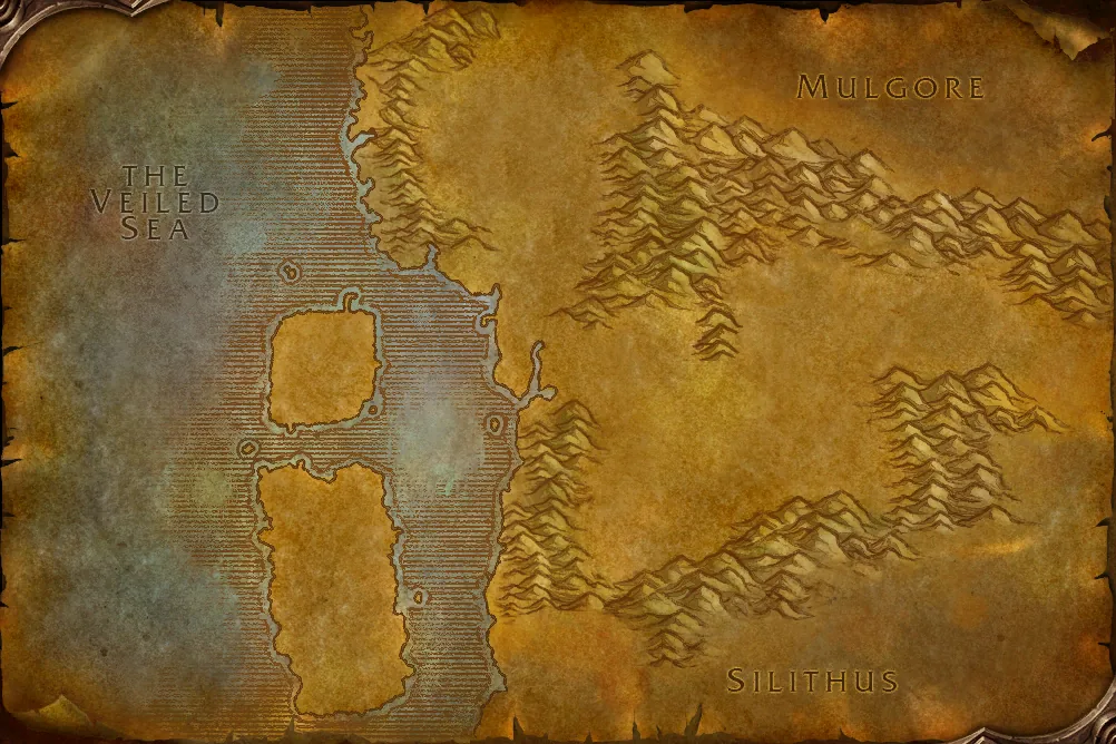 Map of Feralas in WoW Forever