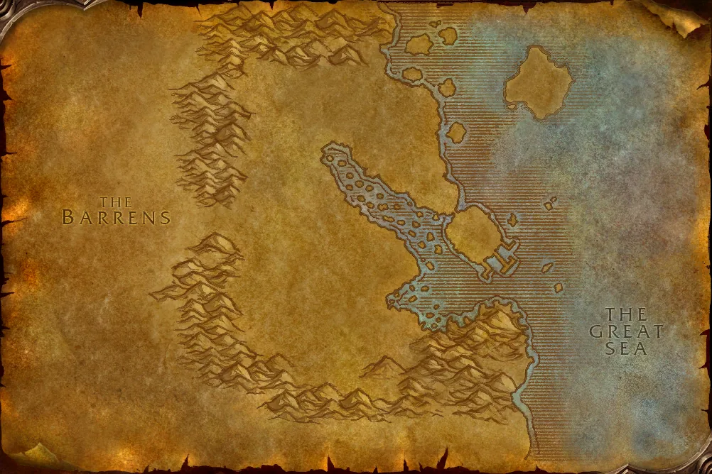 Marschen von Dustwallow: Karte in WoW Forever