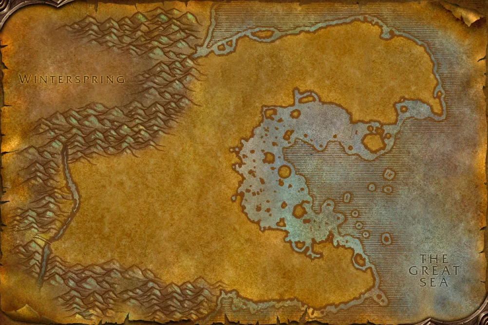 Map of Azshara in WoW Forever