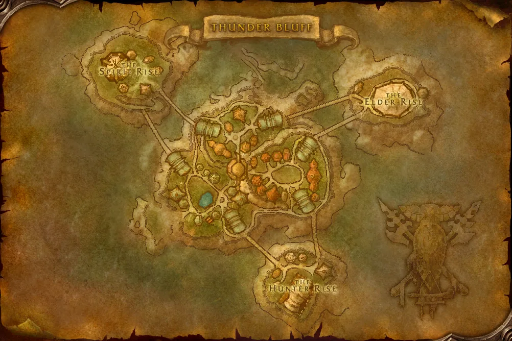 Map of Thunder Bluff