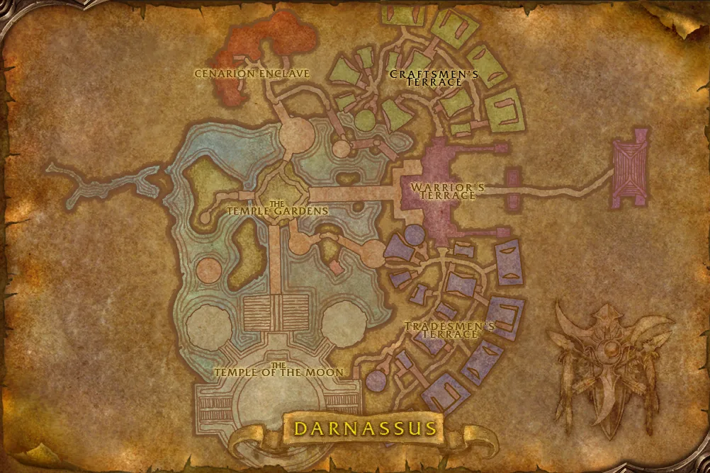 Map of Darnassus