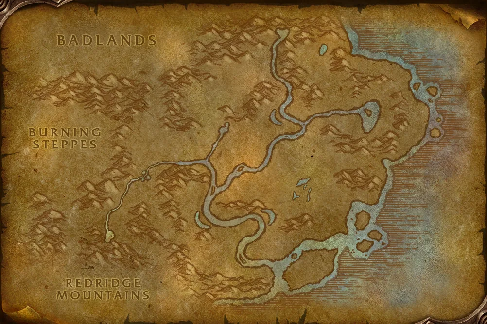 Flusslande: Karte in WoW Forever